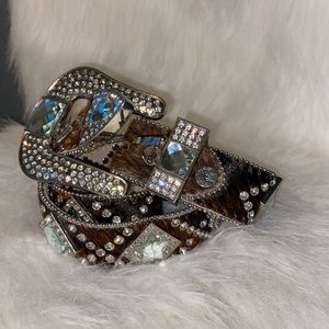 western bling belt
